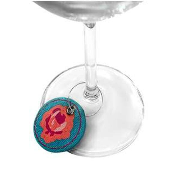 To The Market Garden Wine Glass Charms Drink Marker Charms - Set of 5 NEW - Picture 2 of 5